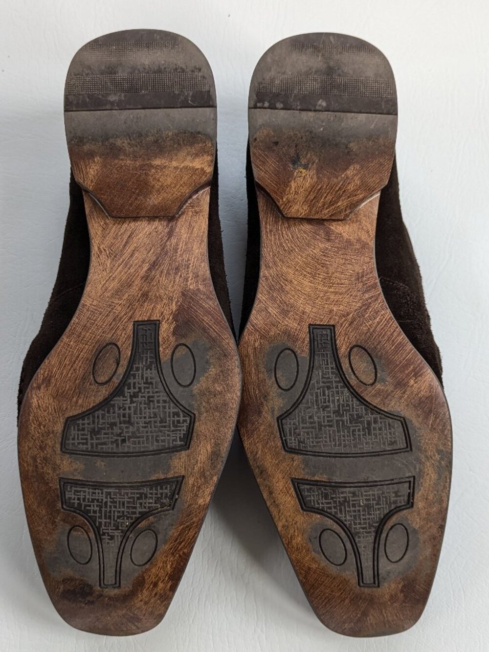 Vintage Men's Suede Loafers Winklepickers Size 42 US 8-8.5 Y2K Euro Brown - Picture 7 of 8